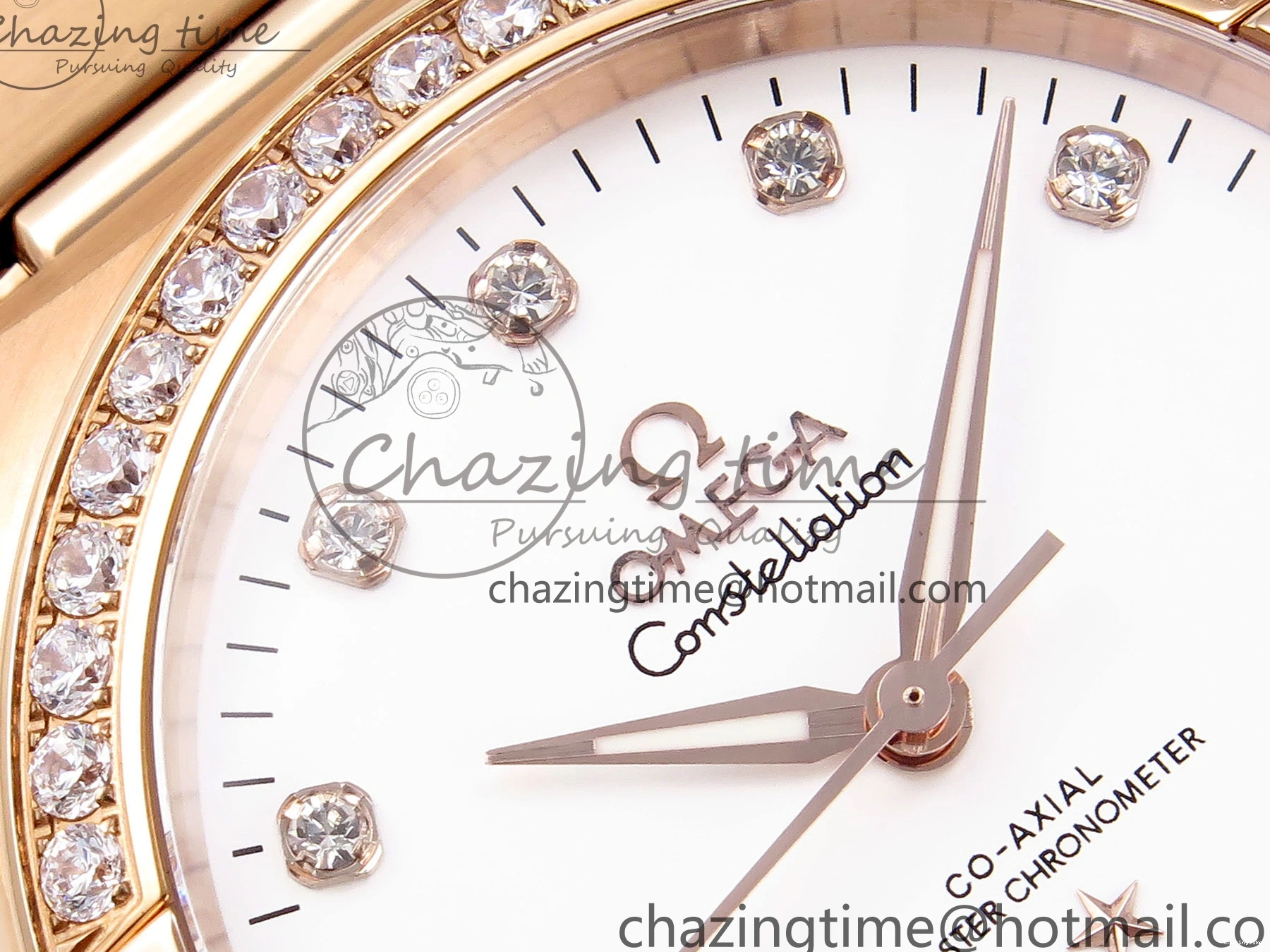0511 Soft Constellation 39mm RG Diamonds Bezel ASWF 1:1 Best Edition White Dial on RG Bracelet A 7783
